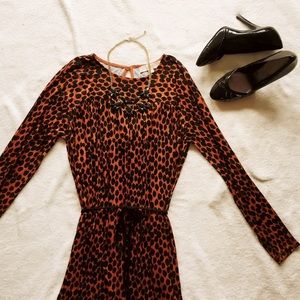 {LOFT} Orange Spotted Dress